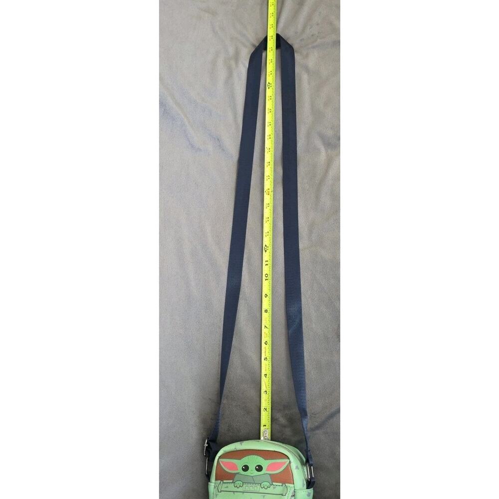 Baby Yoda Star Wars Grogu Crossbody Bag Purse Green With Dark Blue Strap - Picture 13 of 13